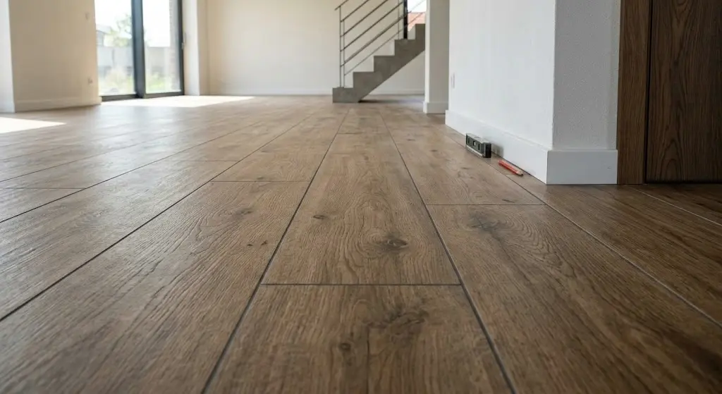 Plaatsing keramische vloertegels nieuwbouw woning Bilzen